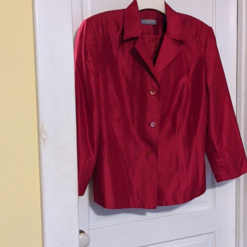 Dressy red Kate Hill Blazer. 16w